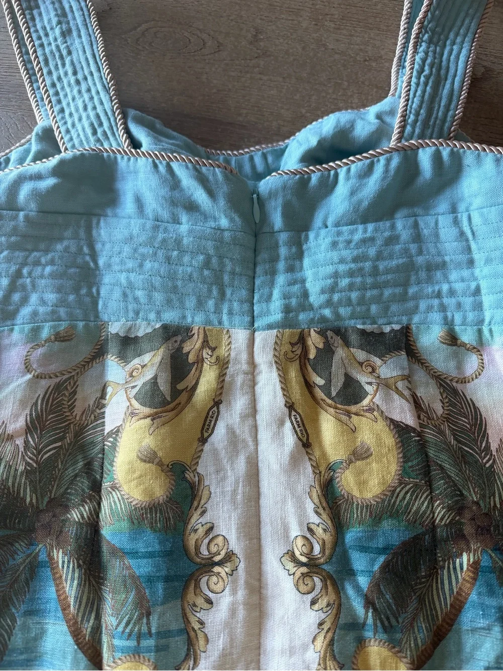 Farm Rio, NWT- Multicolored Royal Sea Maxi Dress - Picture 8 of 11